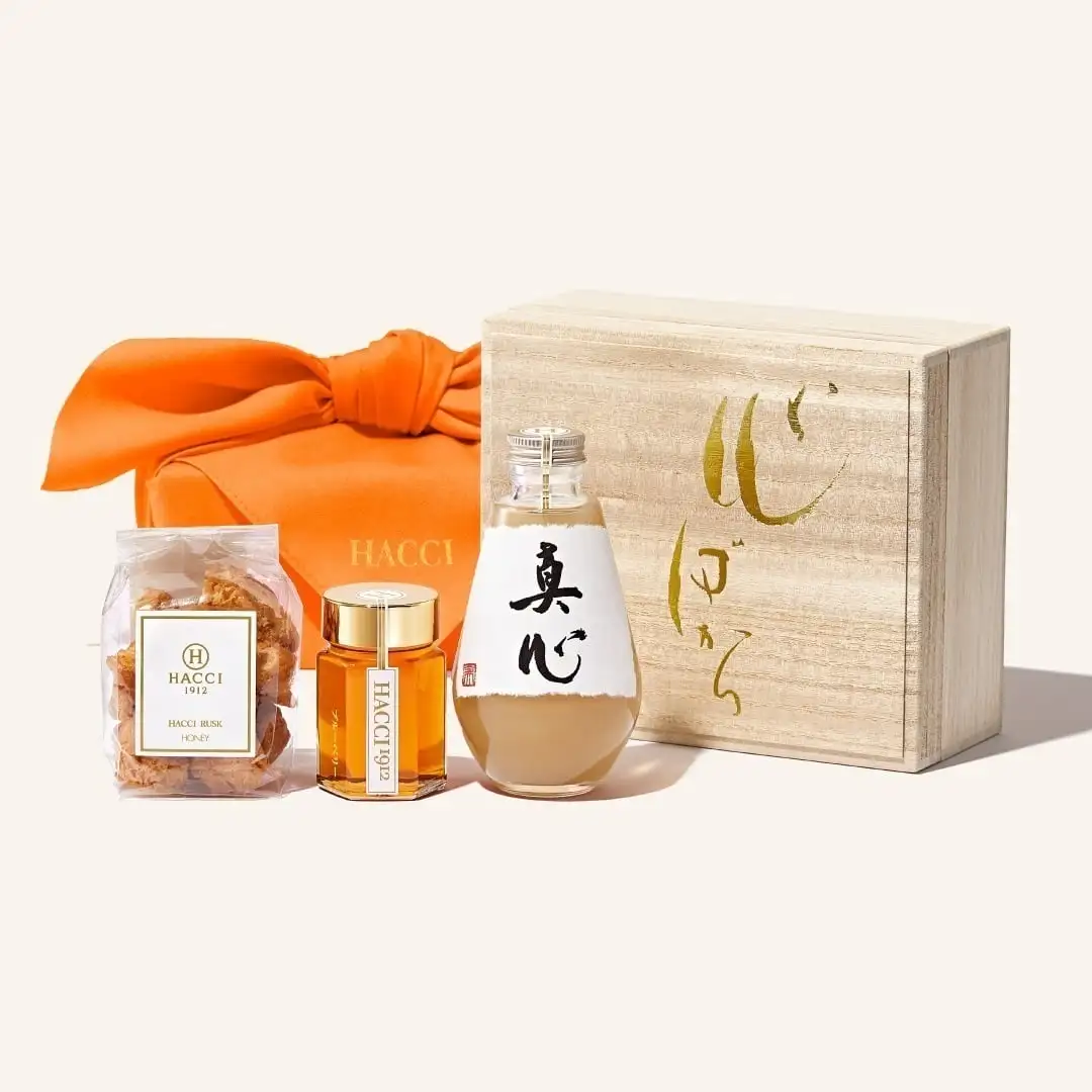 【予約】桐箱ドリンクセット（はちみつ飲料、はちみつ、ラスク）