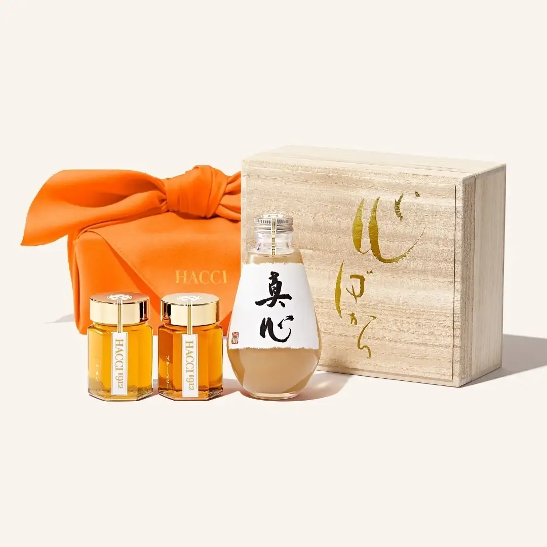  桐箱ドリンクセット（はちみつ飲料、はちみつ2本）